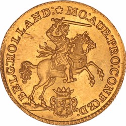Gouden rijder van 14 gulden Holland 1760. FDC - (Proof(like)).