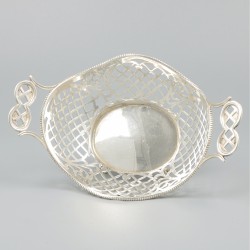 Bonbonmandje zilver.