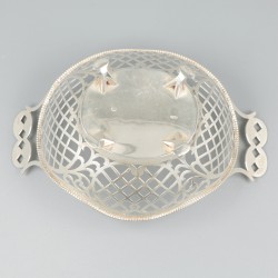 Bonbonmandje zilver.