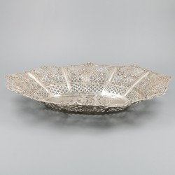 Fruitmand zilver.
