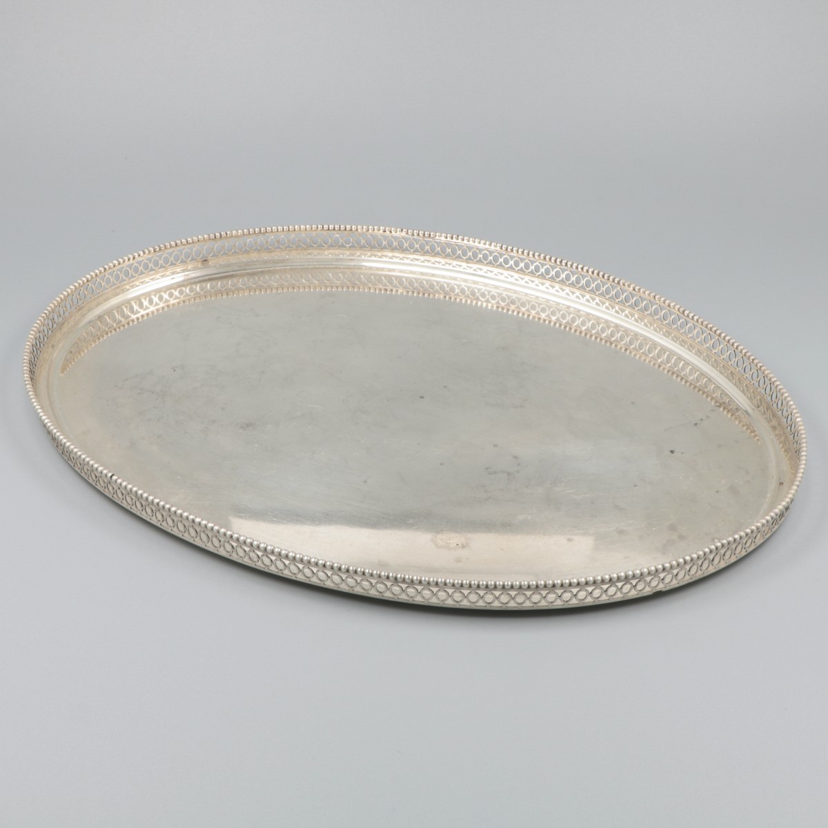 Dienblad zilver.