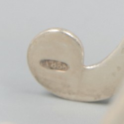 6-delige set messenleggers zilver.