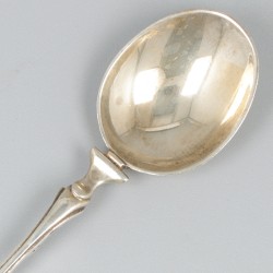 12-delige set theelepels zilver.