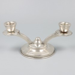 2-delige set tafelkandelaren zilver.