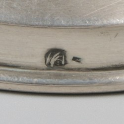 2-delige set tafelkandelaren zilver.
