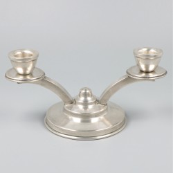 2-delige set tafelkandelaren zilver.