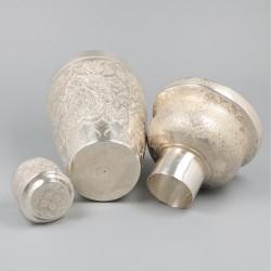 Cocktailshaker zilver.