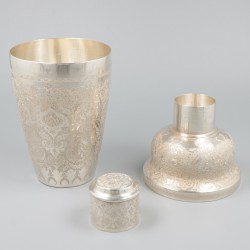 Cocktailshaker zilver.