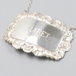 5-delige set flessenlabels zilver.