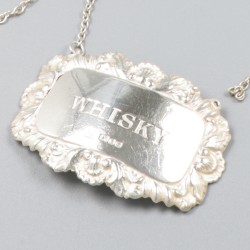 5-delige set flessenlabels zilver.