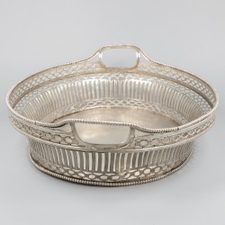 18e-eeuwse broodmand zilver.