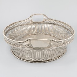 18e-eeuwse broodmand zilver.