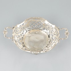 Bonbonmandje zilver.