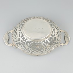 Bonbonmandje zilver.