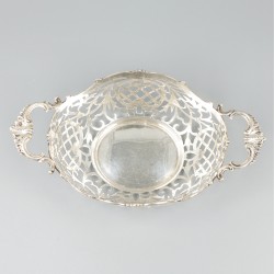 Bonbonmandje zilver.