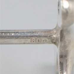 6-delige set messenleggers zilver.