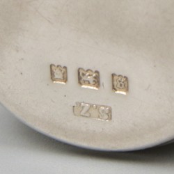 6-delige set Judaïca wijnbekertjes zilver.