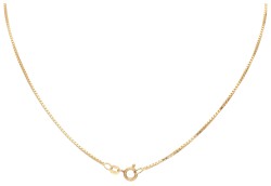 18 kt. Geelgouden design collier met hanger bezet met koraal en diamant.