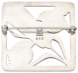 Sterling zilveren broche no. 250 door Arno Malinowski voor Georg Jensen.