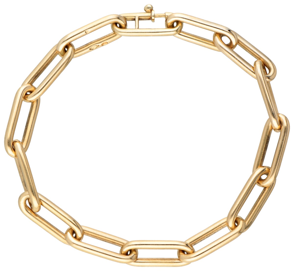 14 kt. Geelgouden 'closed forever' armband.