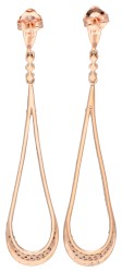 Effy Jewelers Aruba 14 kt. roségouden oorbellen bezet met diamant.