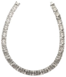 18K Witgouden collier bezet met ca. 5.60 ct. diamant.