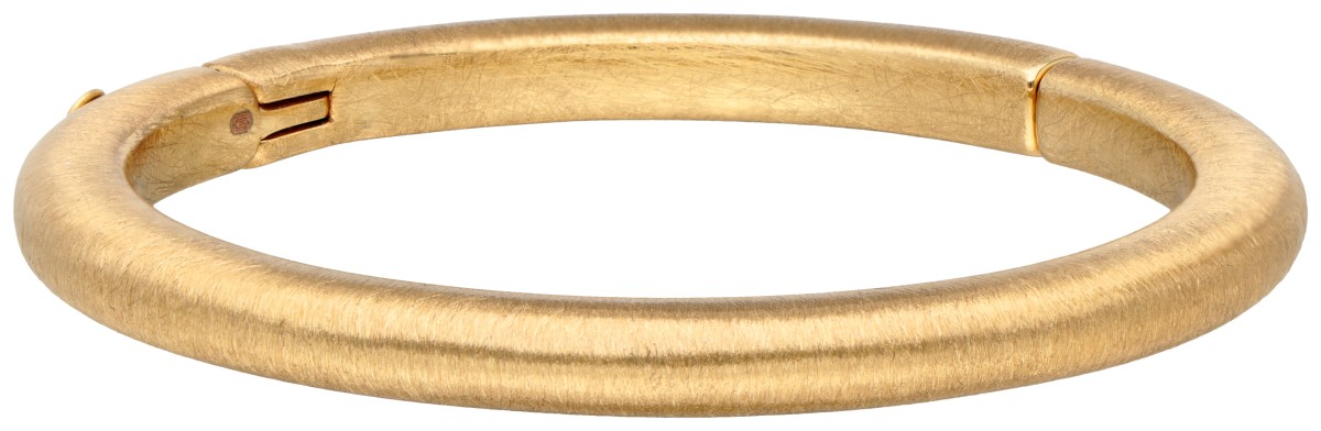  Hulchi Belluni 18 kt. geelgouden gematteerde bangle armband.