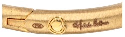  Hulchi Belluni 18 kt. geelgouden gematteerde bangle armband.