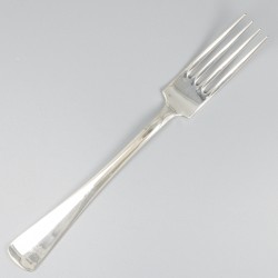 6-delige set dinervorken Haags lofje zilver.