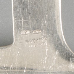 Letter B, zilver.