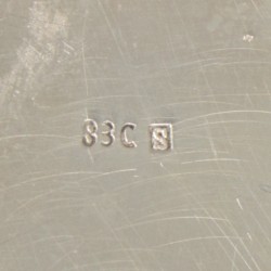 Dienblaadje zilver.