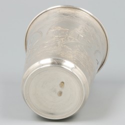 Drinkbeker zilver.