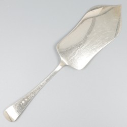 Taartschep Haags lofje, zilver.