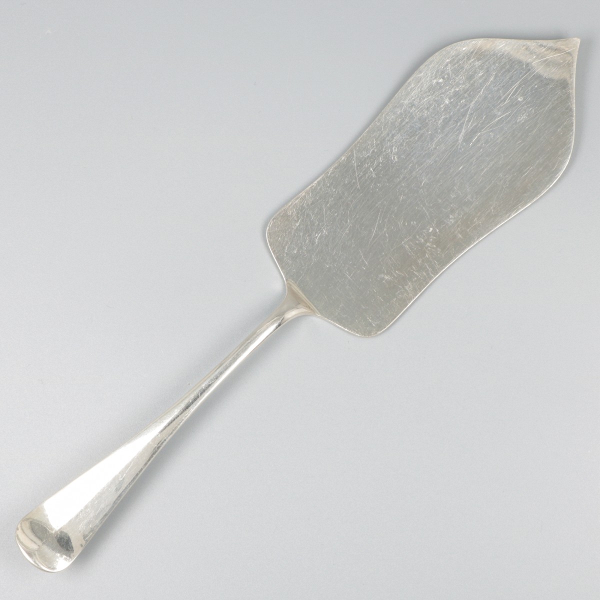 Taartschep Haags lofje, zilver.