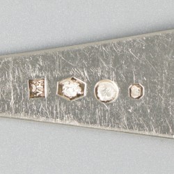Taartschep Haags lofje, zilver.
