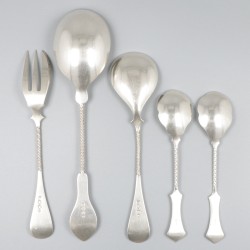 5-delig lot schepwerk zilver.