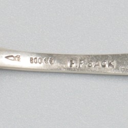 10-delig lot koffielepels zilver.