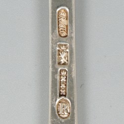 6-delige set vorken (Roelof Helweg, Amsterdam 1800) zilver.