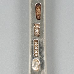 6-delige set vorken (Roelof Helweg, Amsterdam 1800) zilver.