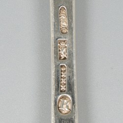6-delige set vorken (Roelof Helweg, Amsterdam 1800) zilver.