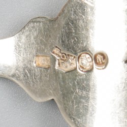 10-delig visbestek zilver.