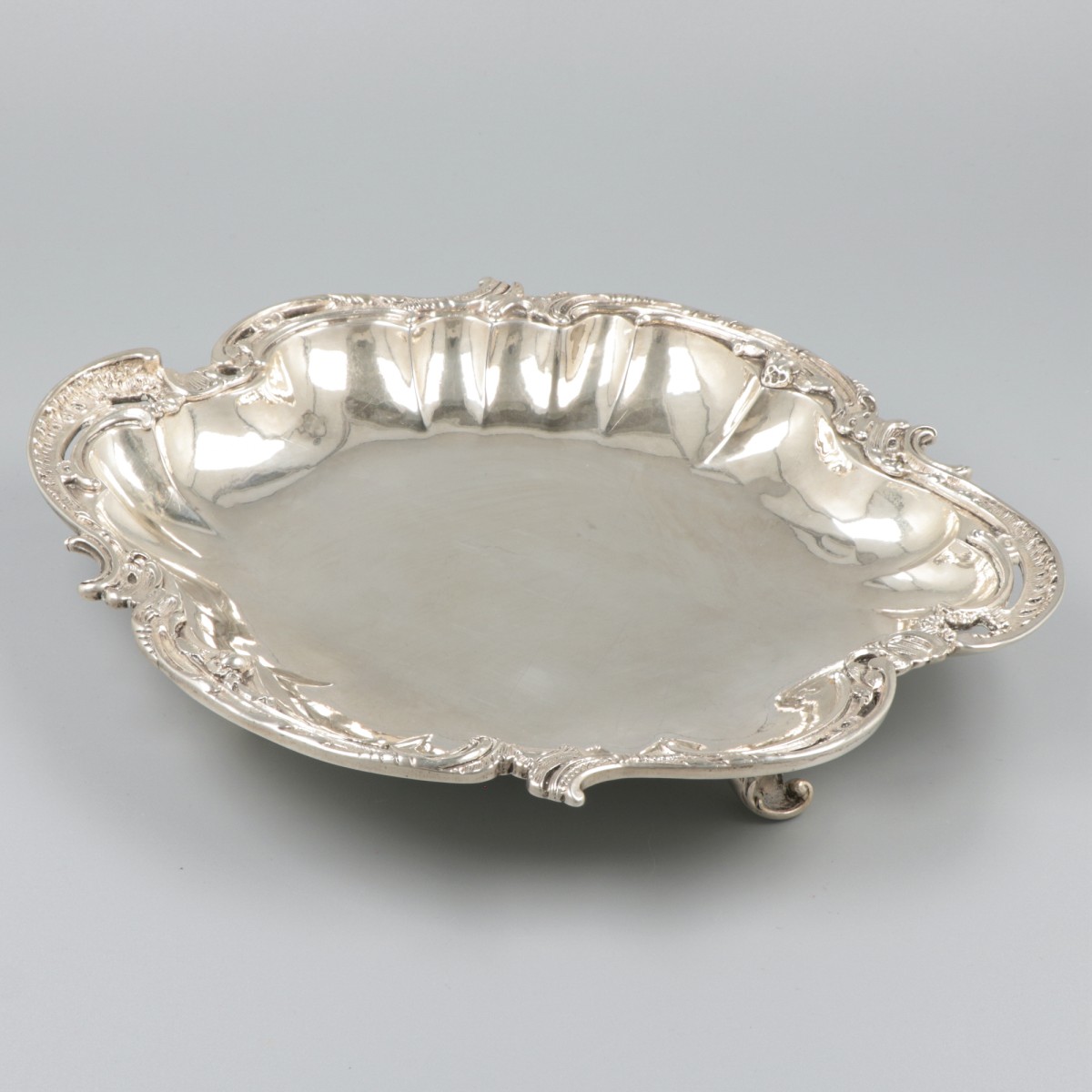 Delicatessenschaal zilver.