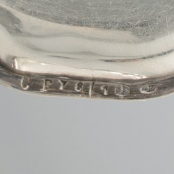 6-delige set onderzetters, zilver.