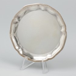 6-delige set onderzetters, zilver.