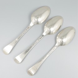 3-delige set dinerlepels (Nijmegen, Jan Willem Pas 1795-1807) zilver.