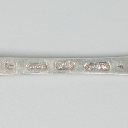 Dinerlepel (Amsterdam, Andries Vis 1754) zilver.