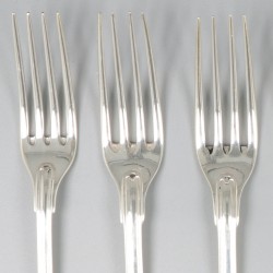 6-delige set dinervorken zilver.