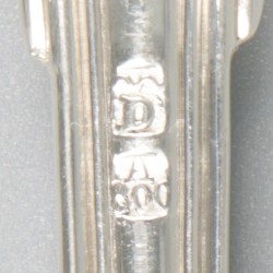 5-delige set dinervorken zilver.