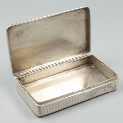 Zilveren tabaksdoos, Augustinus de Gilde, Amsterdam 1807-1809.