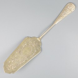 Taartschep zilver.